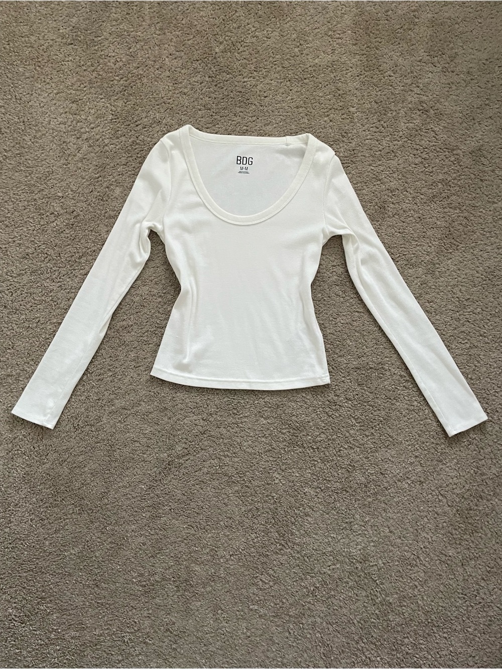 NEW White Fitted BDG Urban Outfitters Longsleeve
